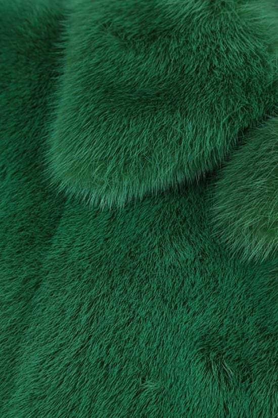 Prada Long-sleeved Fur In Green