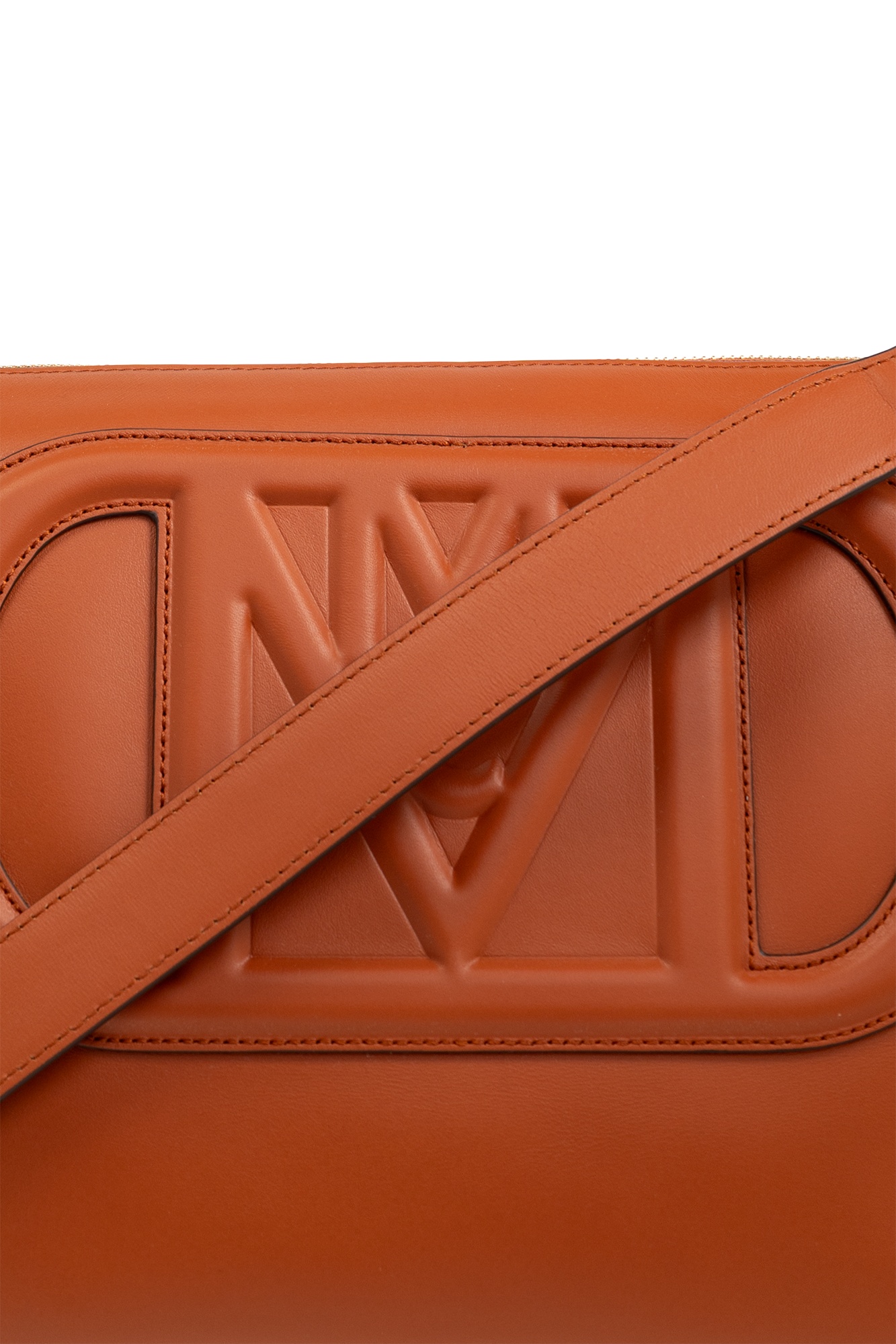 Mcm Logo Shoulder Bag In Brown
