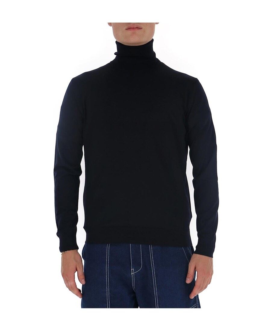 Prada Wool Turtleneck Sweater In Blue