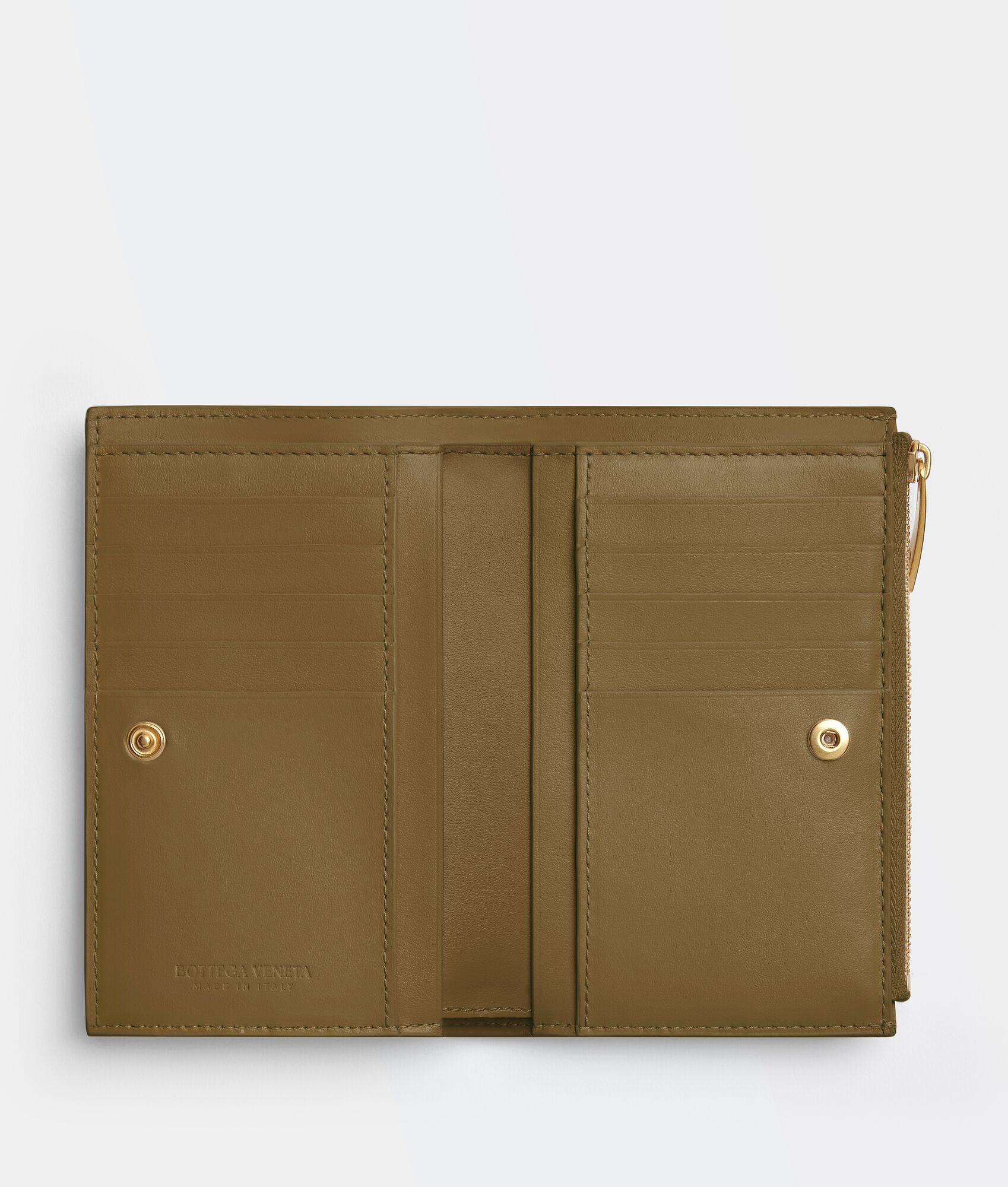 Bottega Veneta Intreccio Leather Wallet In Brown