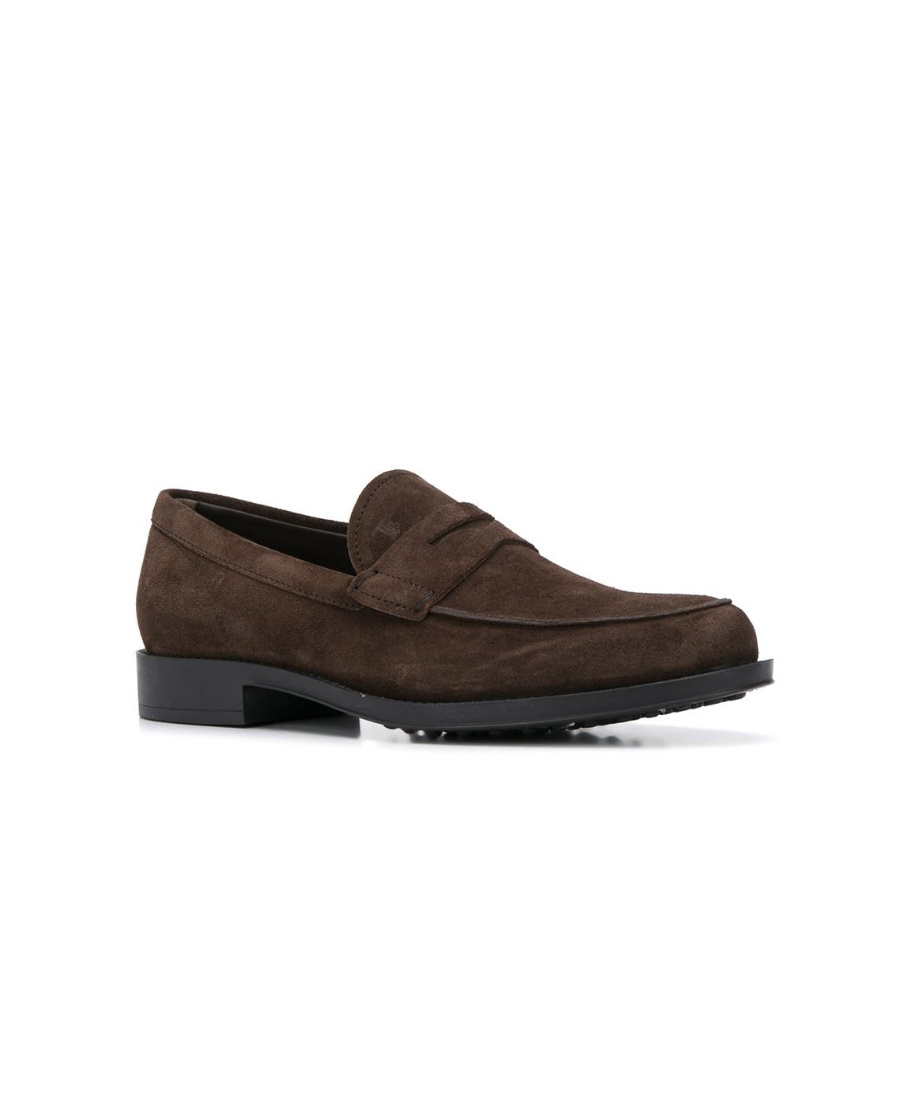Tod's Leather Loafer Shoes In Brown