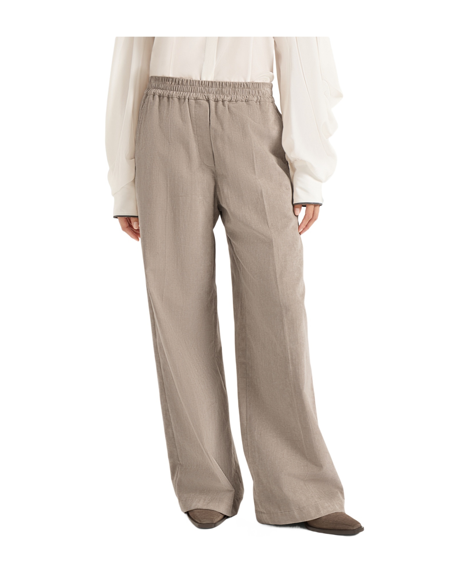 Brunello Cucinelli Corduroy Trousers In Neutral
