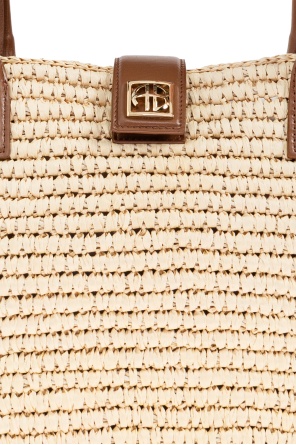 Anine Bing Logo Shoulder Bag In Brown