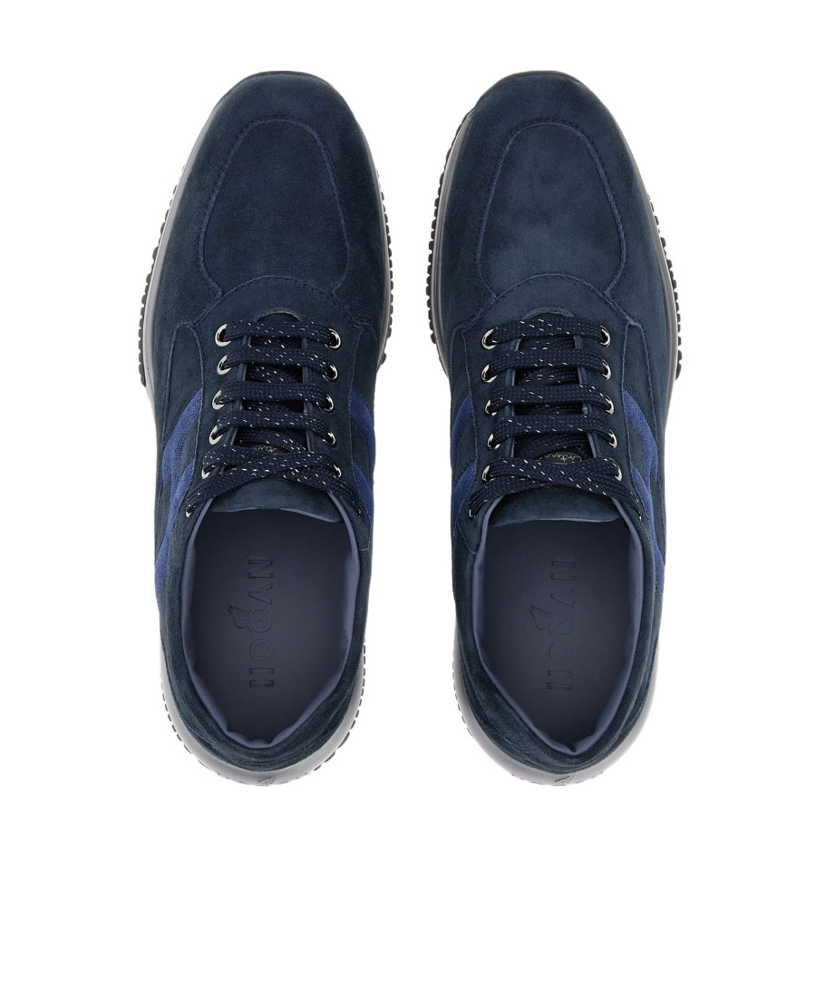 Hogan Interactive Low-top Suede Sneakers In Black