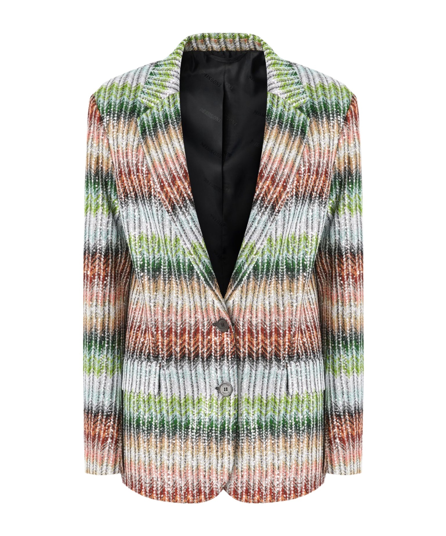 Missoni Long-sleeved Suit Jacket In Multicolor