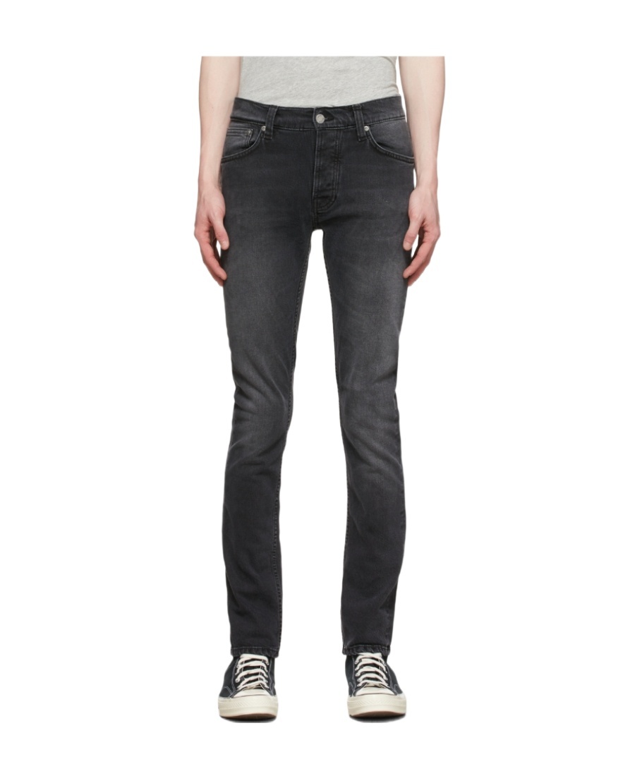 Nudie Jeans Grim Tim Slim-fit Jeans In Brown