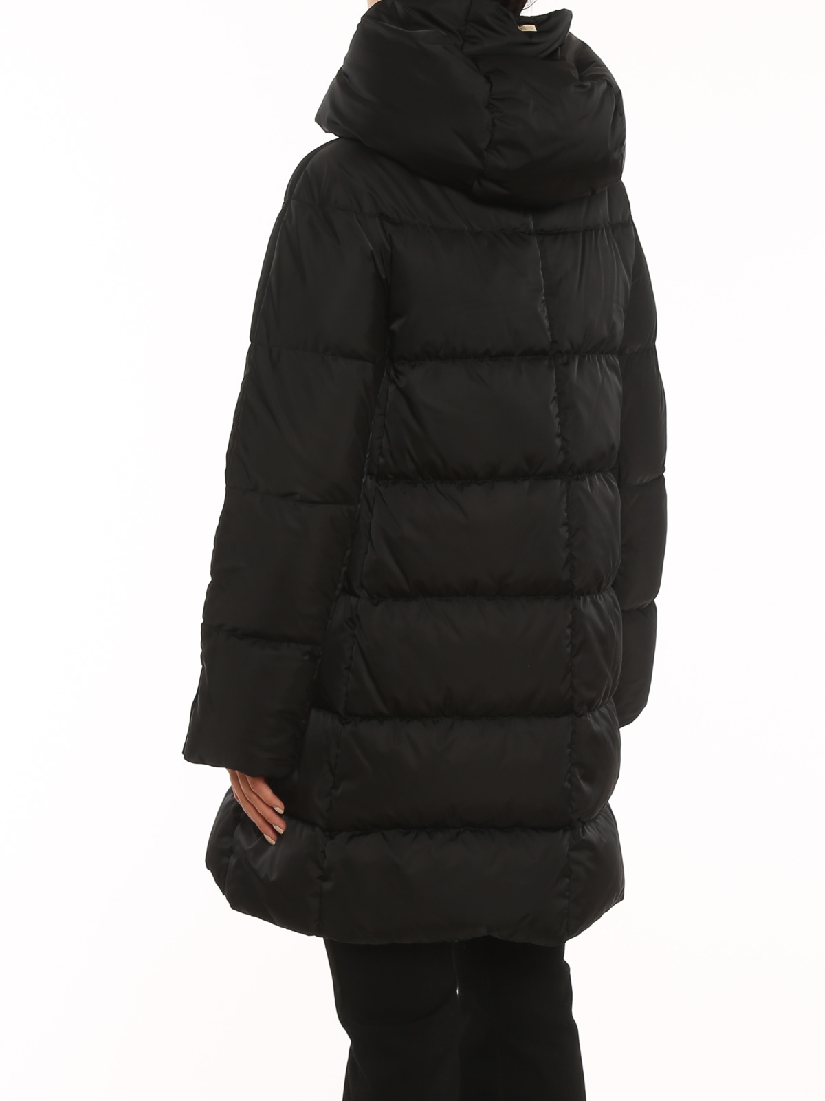 Herno Hooded Padded Coat In Black