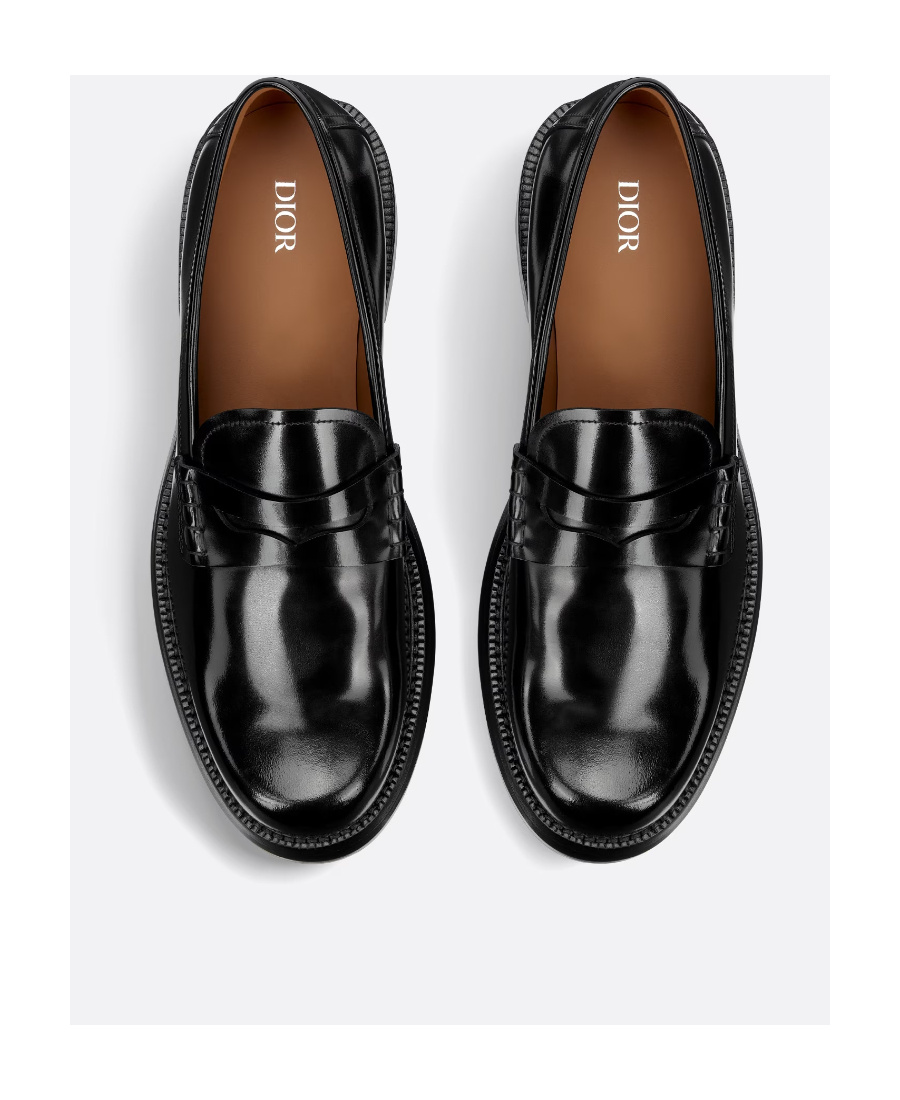 Dior Carlo Shiny Loafers In Black