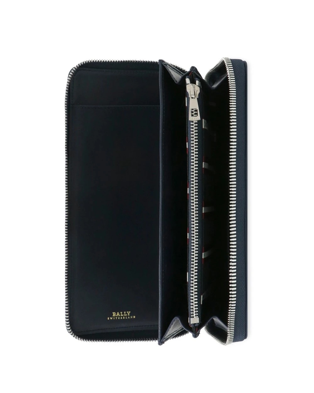 Bally Logo Zipper Wallet In Black