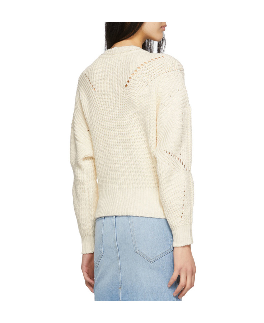 Isabel Marant Lace-up Ribbed-knit Jumper In Nude