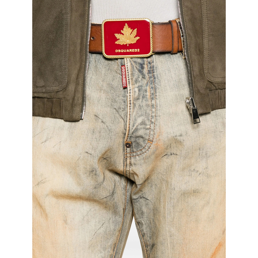 Dsquared2 Cool Guy Faded-effect Paint-splatter Jeans In Blue