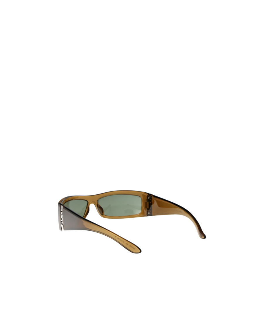 Gucci Rectangular-frame Tinted Sunglasses In Green