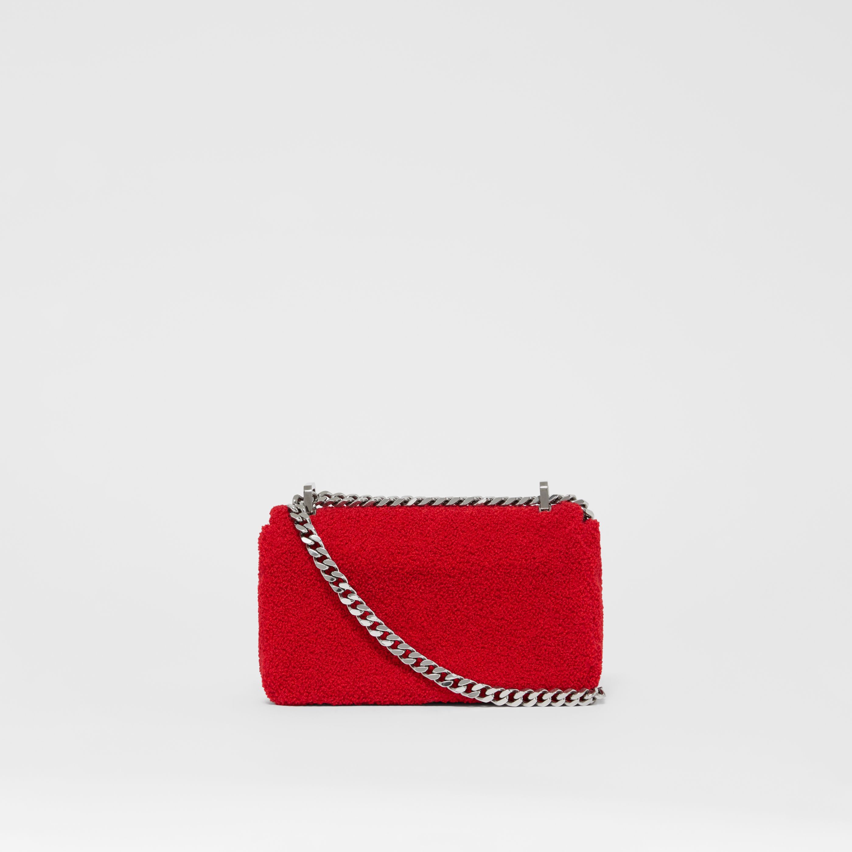 Burberry Mini Lola Love-motif Towelling Bag In Red