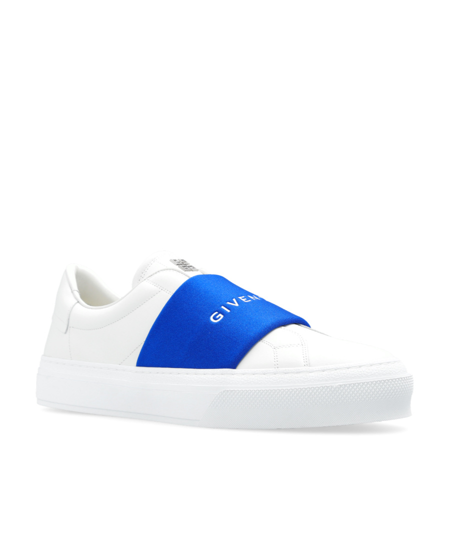Givenchy City Sport Leather Sneakers In Blue