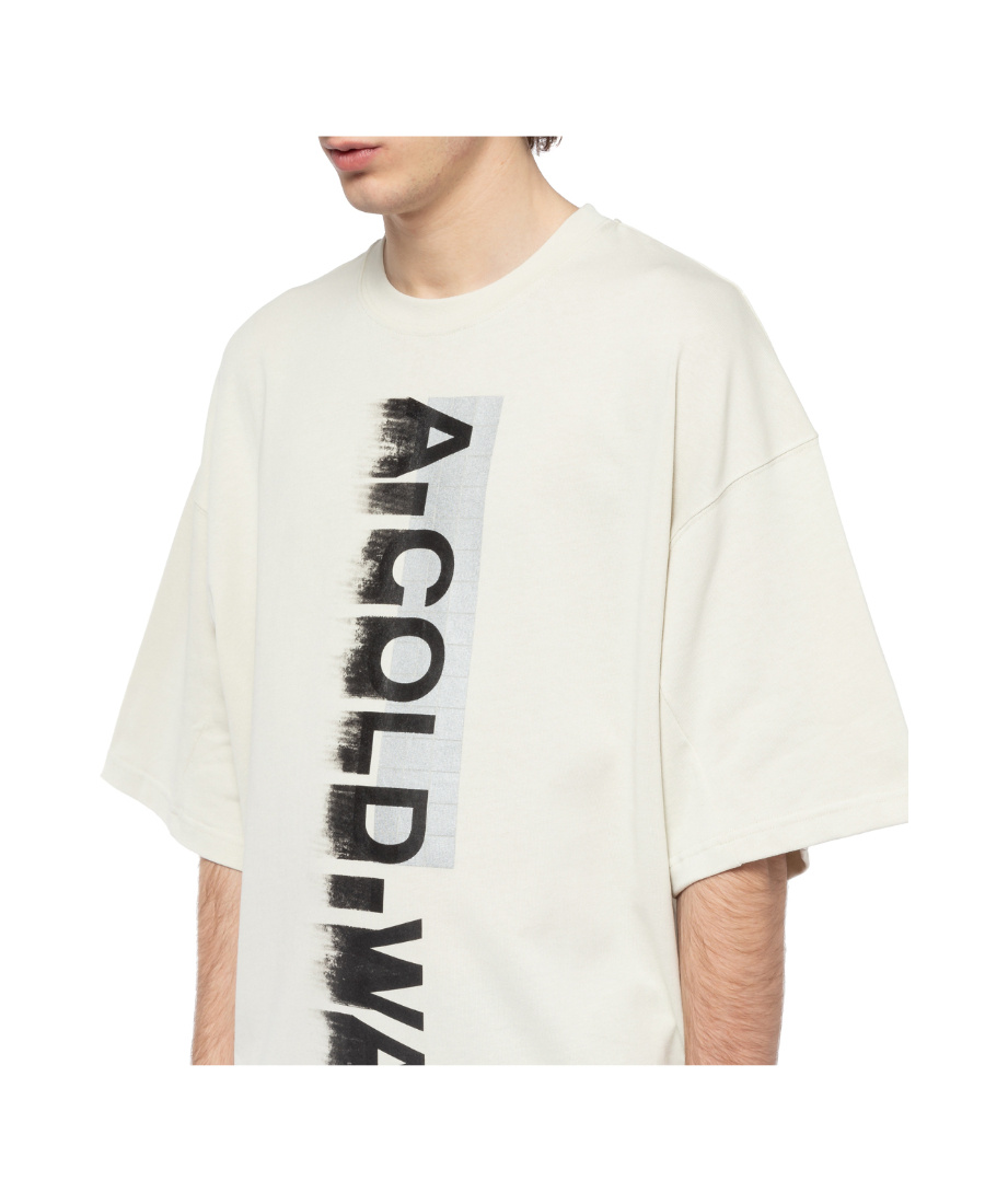 A-cold-wall* A Cold Wall Bone Large Logo Cotton T-shirt In White