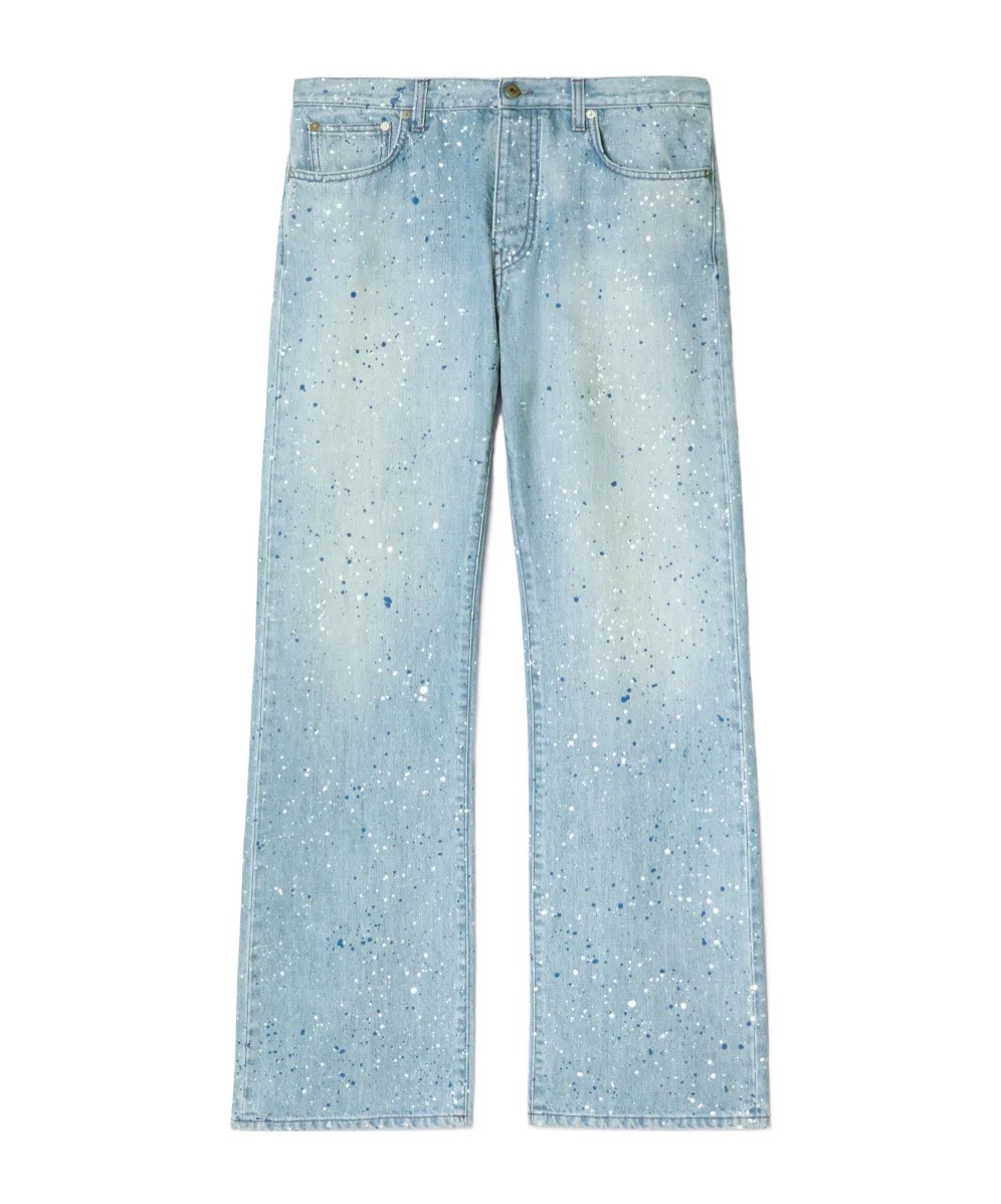 Off-white Paint Splatter Jeans In Blue