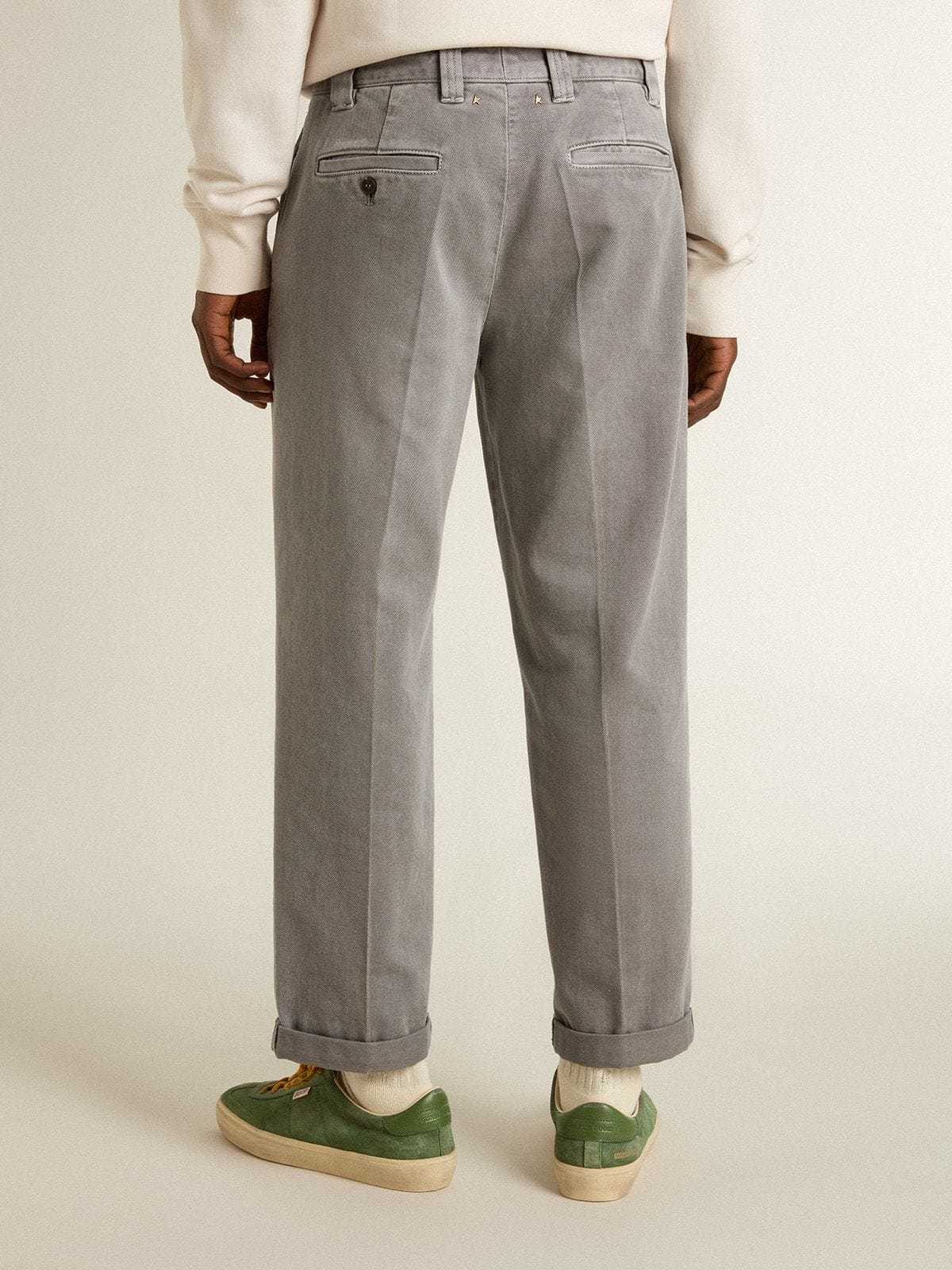 Golden Goose Belt Loop Casual Pants In Gray