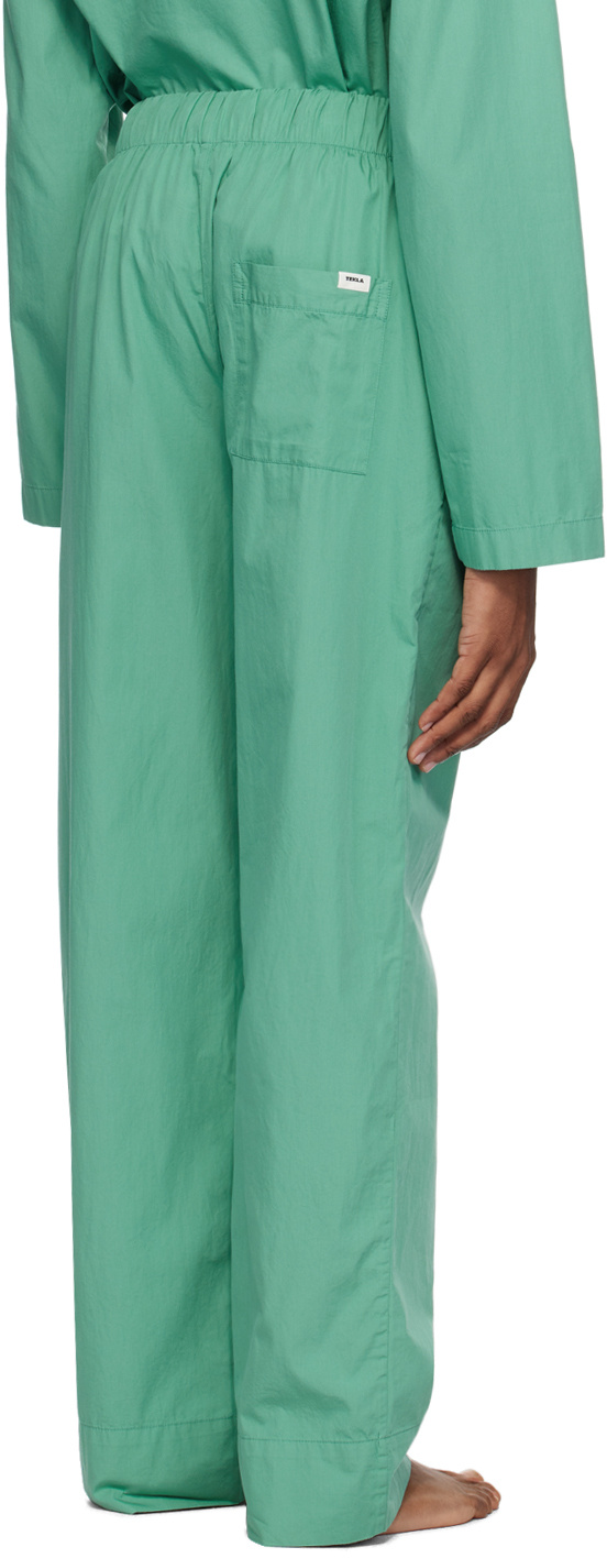 Tekla Drawstring Pajama Pants In Green