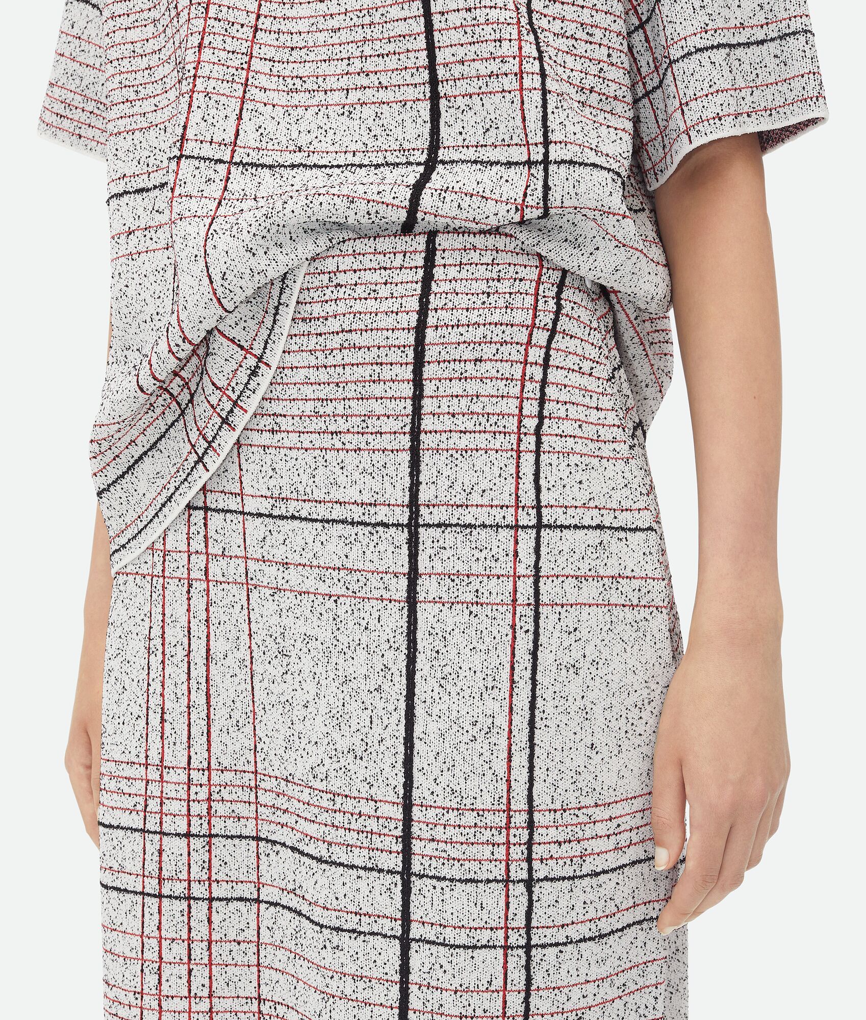 Bottega Veneta Jacquard Skirt In Gray
