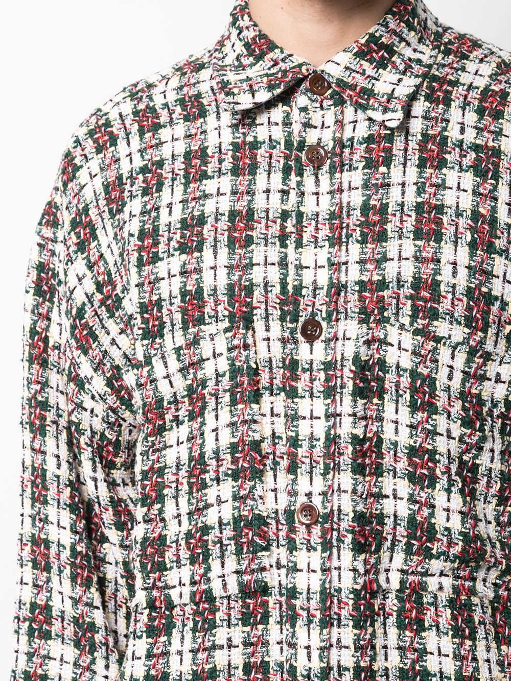 FAITH CONNEXION BUCKLE PLAID CASUAL JACKET 