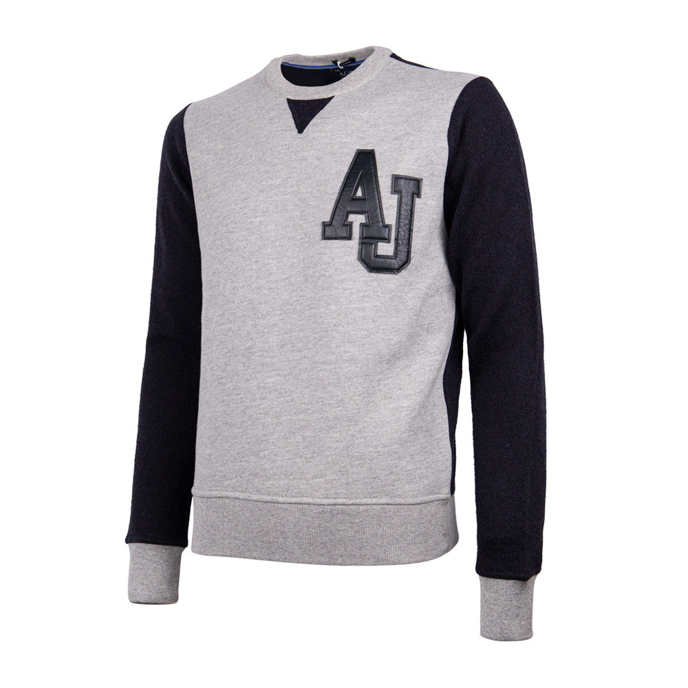 Armani Jeans Bumping Logo Pullover In Gray