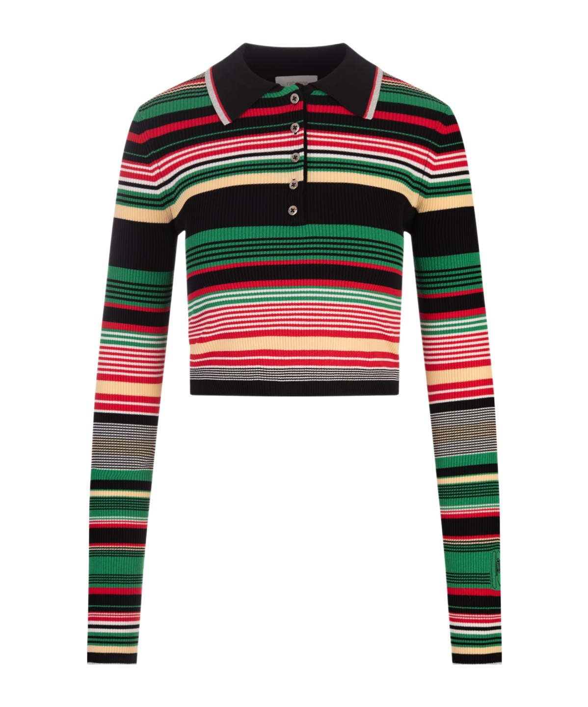 Rabanne Multicolor Striped Polo Style Top In Multicolor