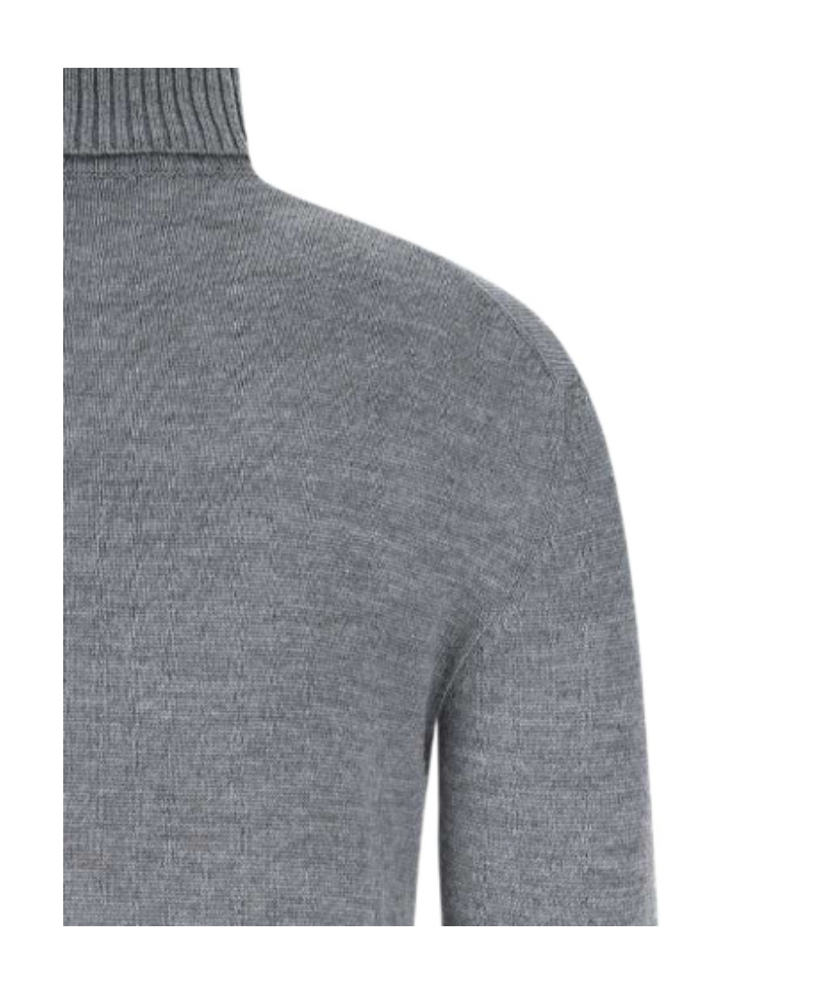 Jil Sander Roll Neck Knitted Sweater In Gray