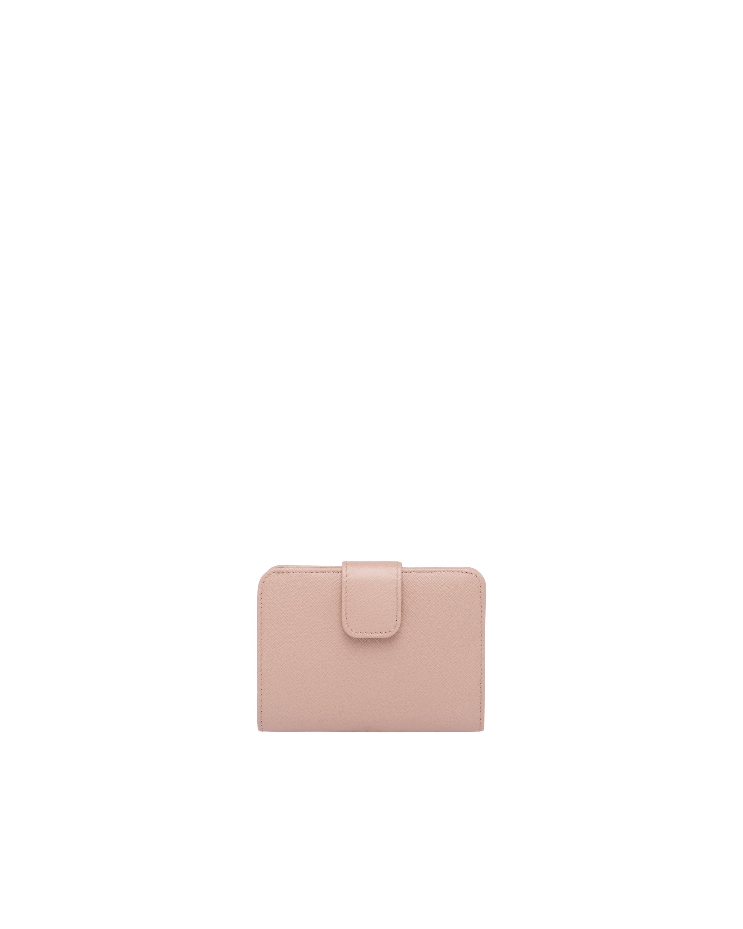 Prada Saffiano Leather Bifold Wallet In Nude
