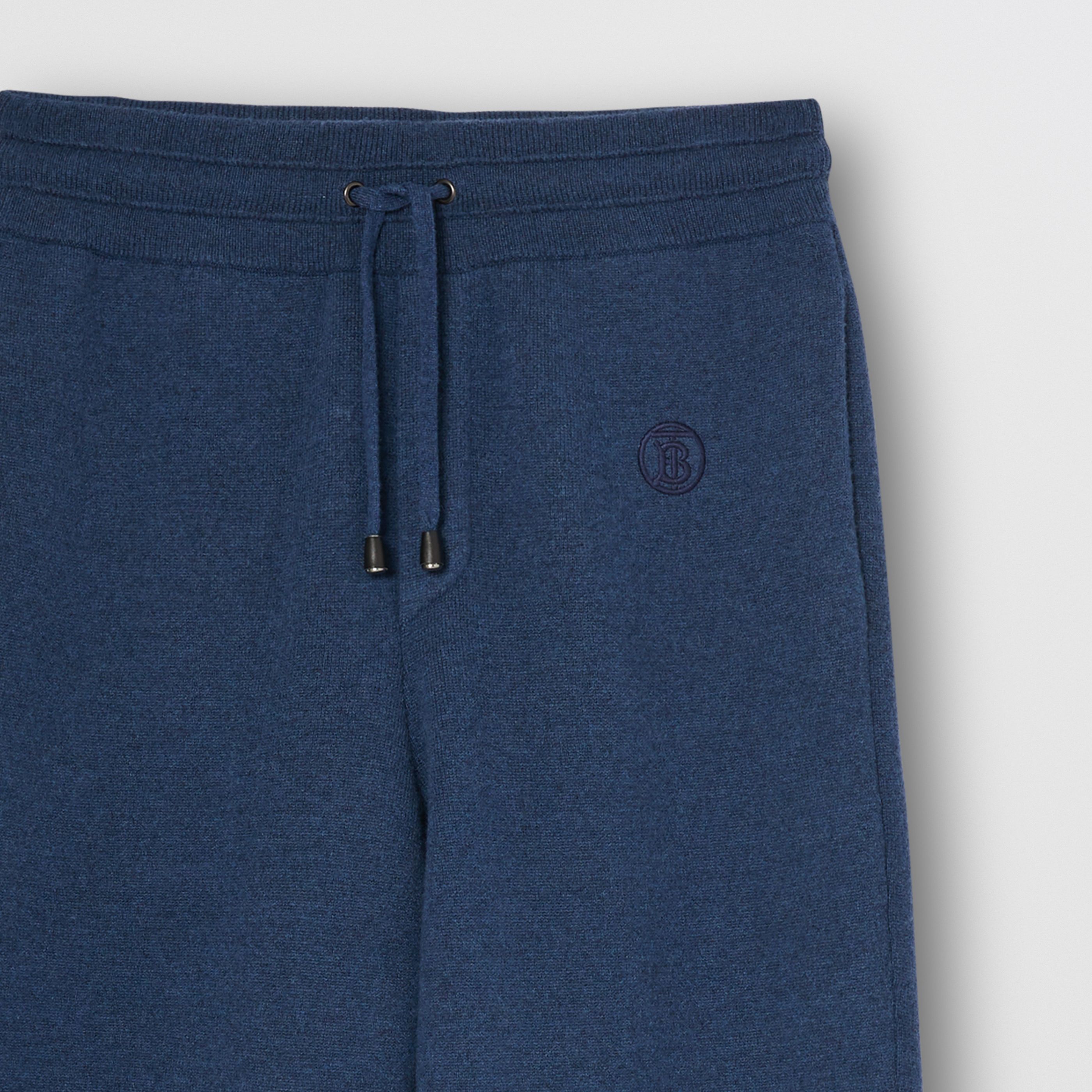 Burberry Embroidered Logo Track Pants In Blue