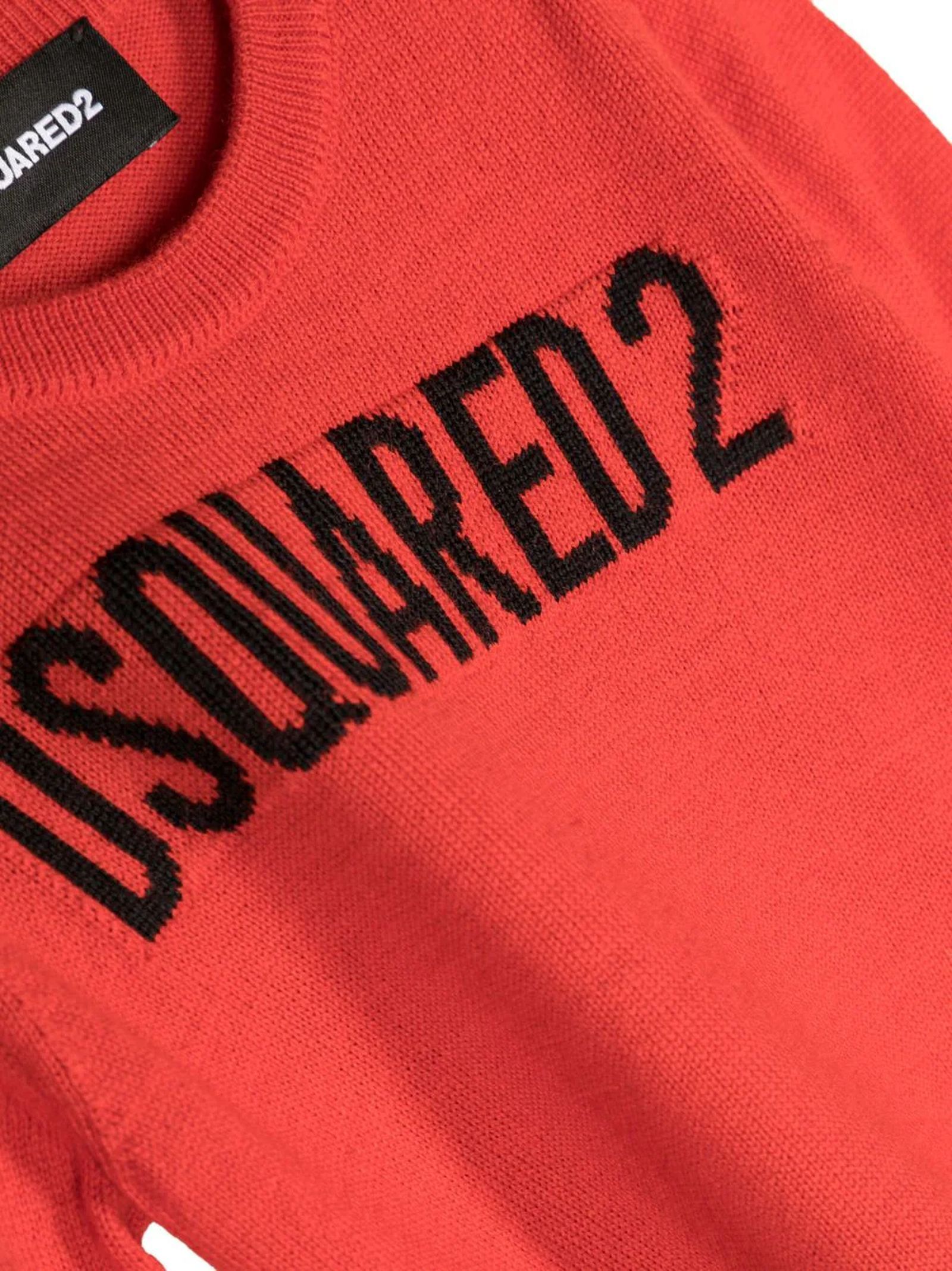 DSQUARED2 INTARSIA-KNIT LOGO JUMPER