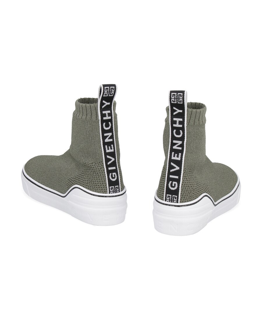 Givenchy Logo High-top Socks, Boots, Casual Sports Shoes In Gray