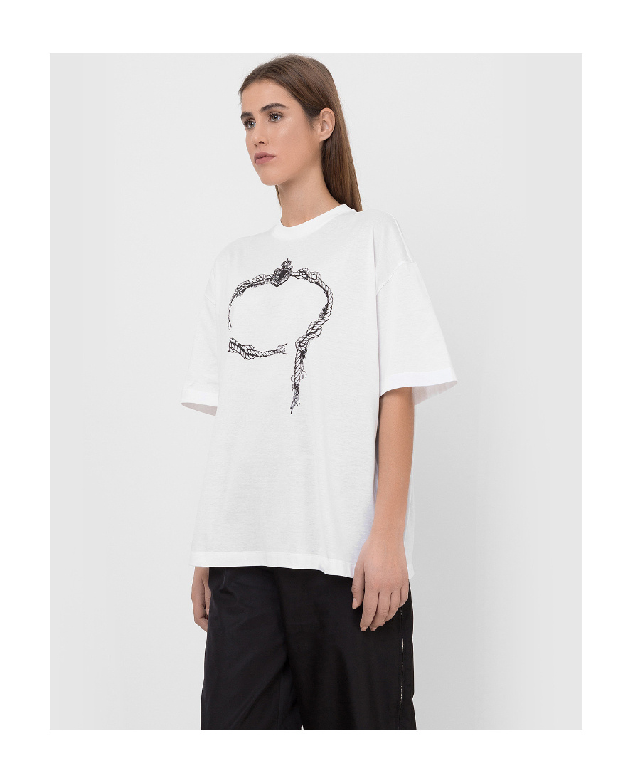 Prada Logo Printed T-shirt In White