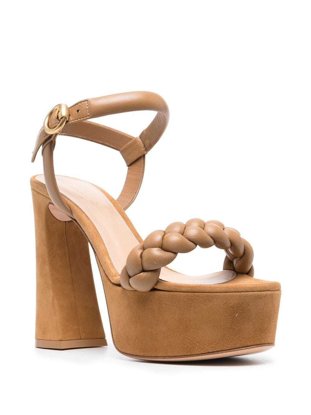 Gianvito Rossi Maddy 115mm Suede Platform Sandals In Brown