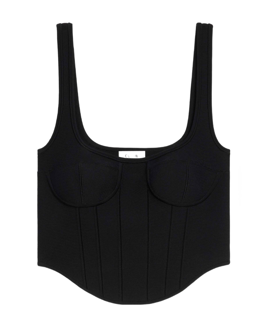 Celine Short Top In Black