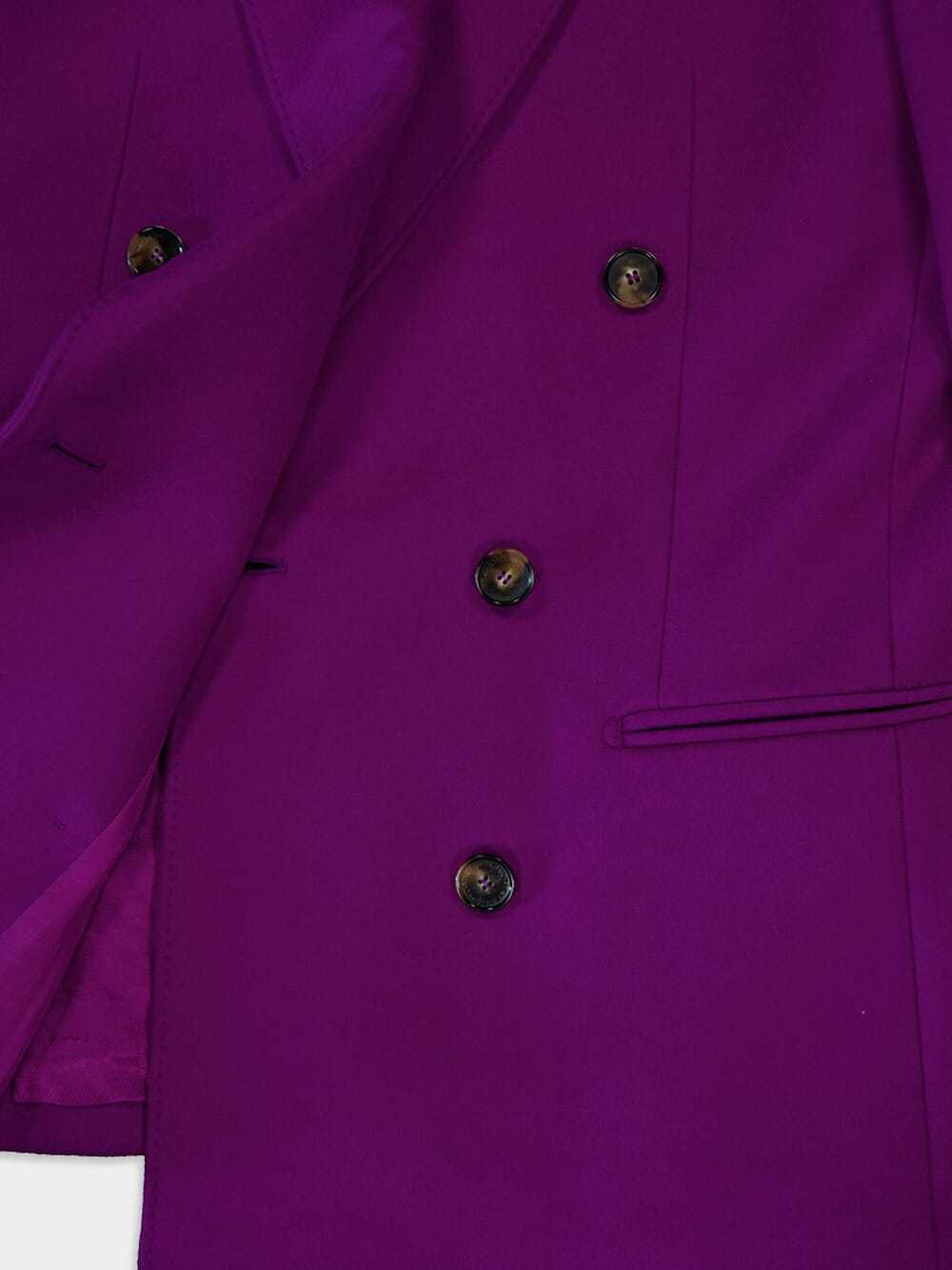 Stella Mccartney Woman Blazer Purple Size 4-6 Wool In Purple