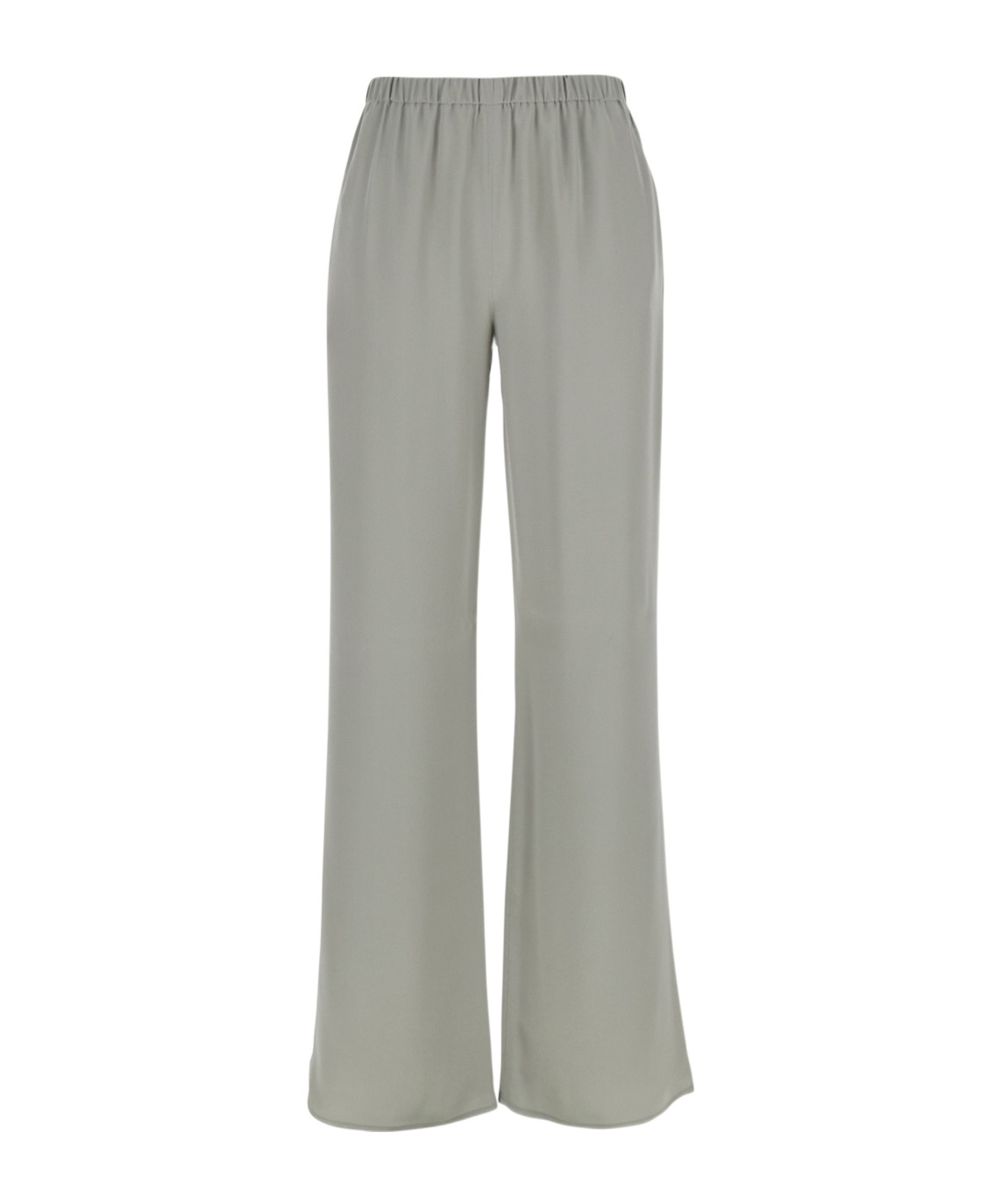 Antonelli 'rapolano' Creen Pants With Elastic Waist And Wide Leg In Gray