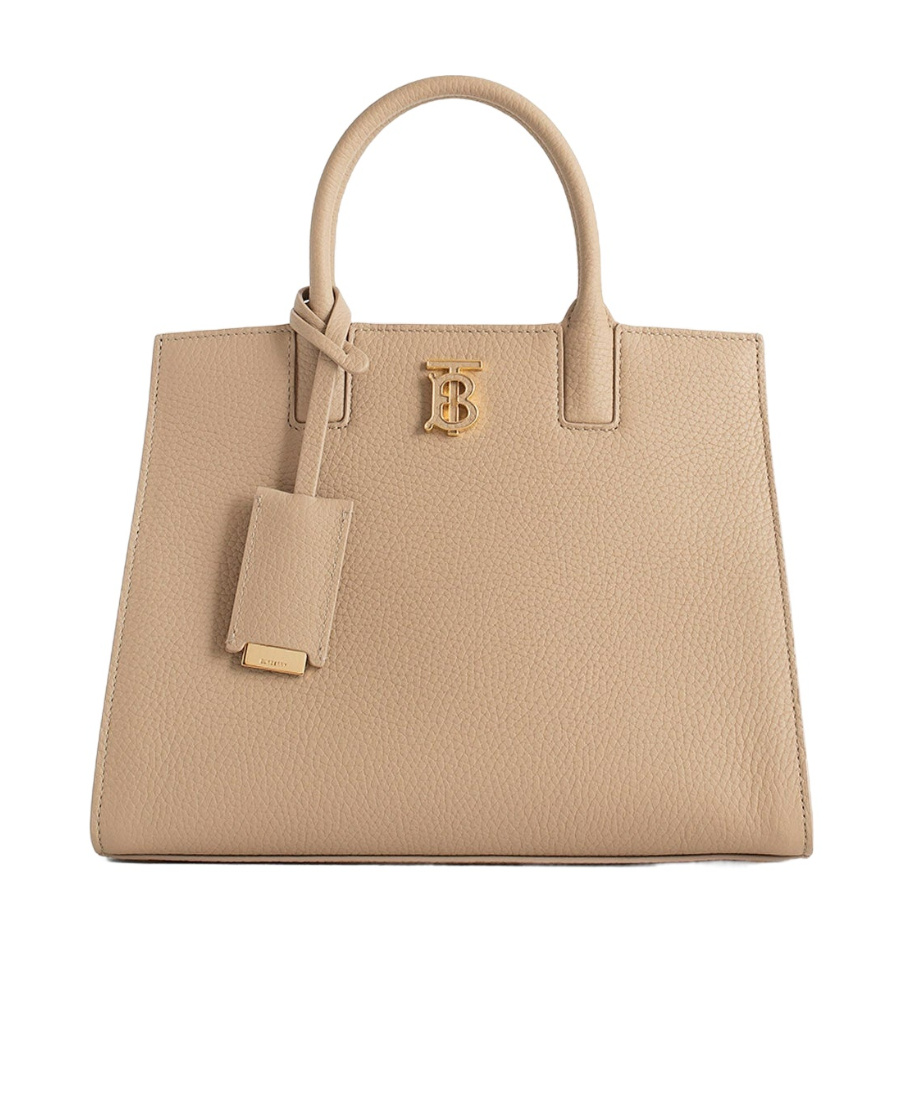 Burberry Frances Leather Tote Bag In Nude