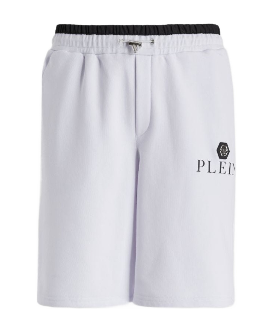PHILIPP PLEIN PHILIPP PLEIN LOGO-PLAQUE DRAWSTRING TRACK SHORTS