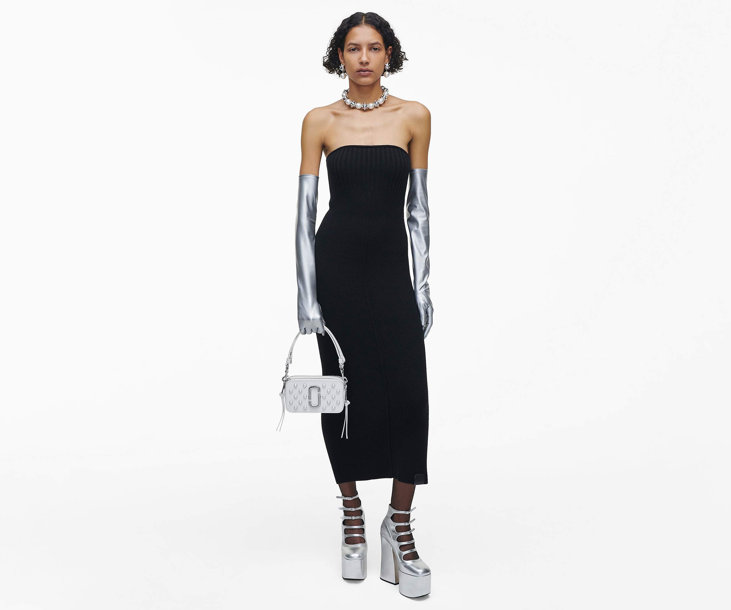 Marc Jacobs The Pearl Snapshot Crossbody Bag In White