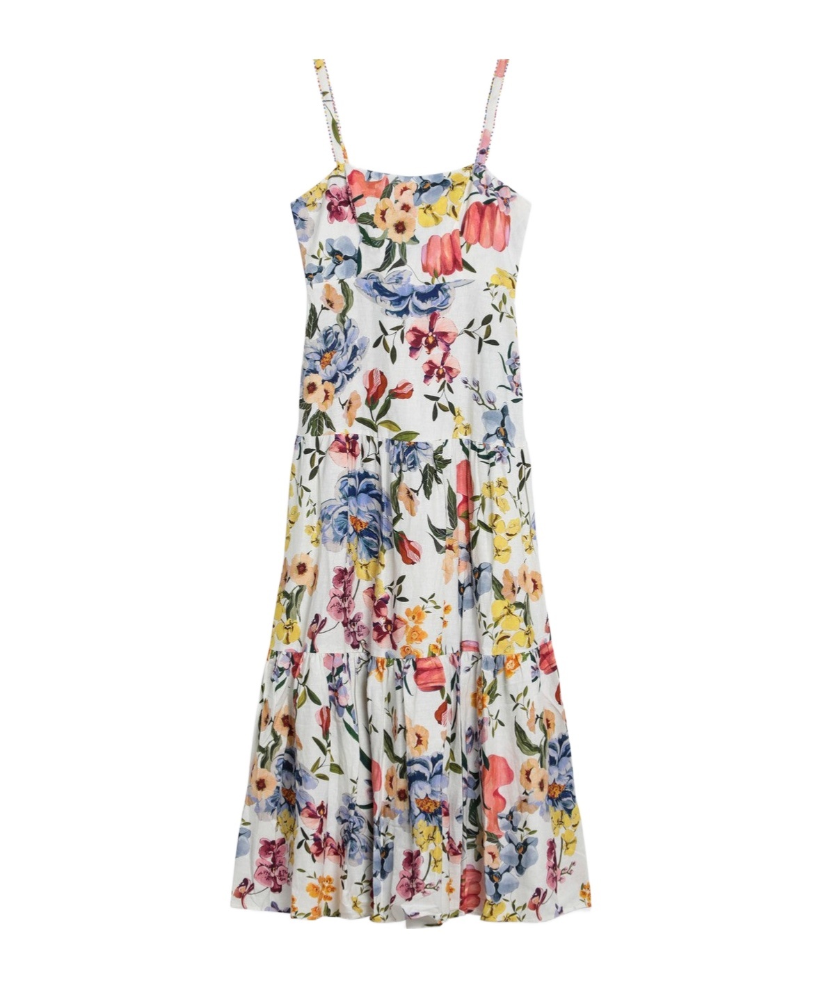 Farm Rio Greek Garden Sleeveless Maxi Dress Greek Garden Off-white