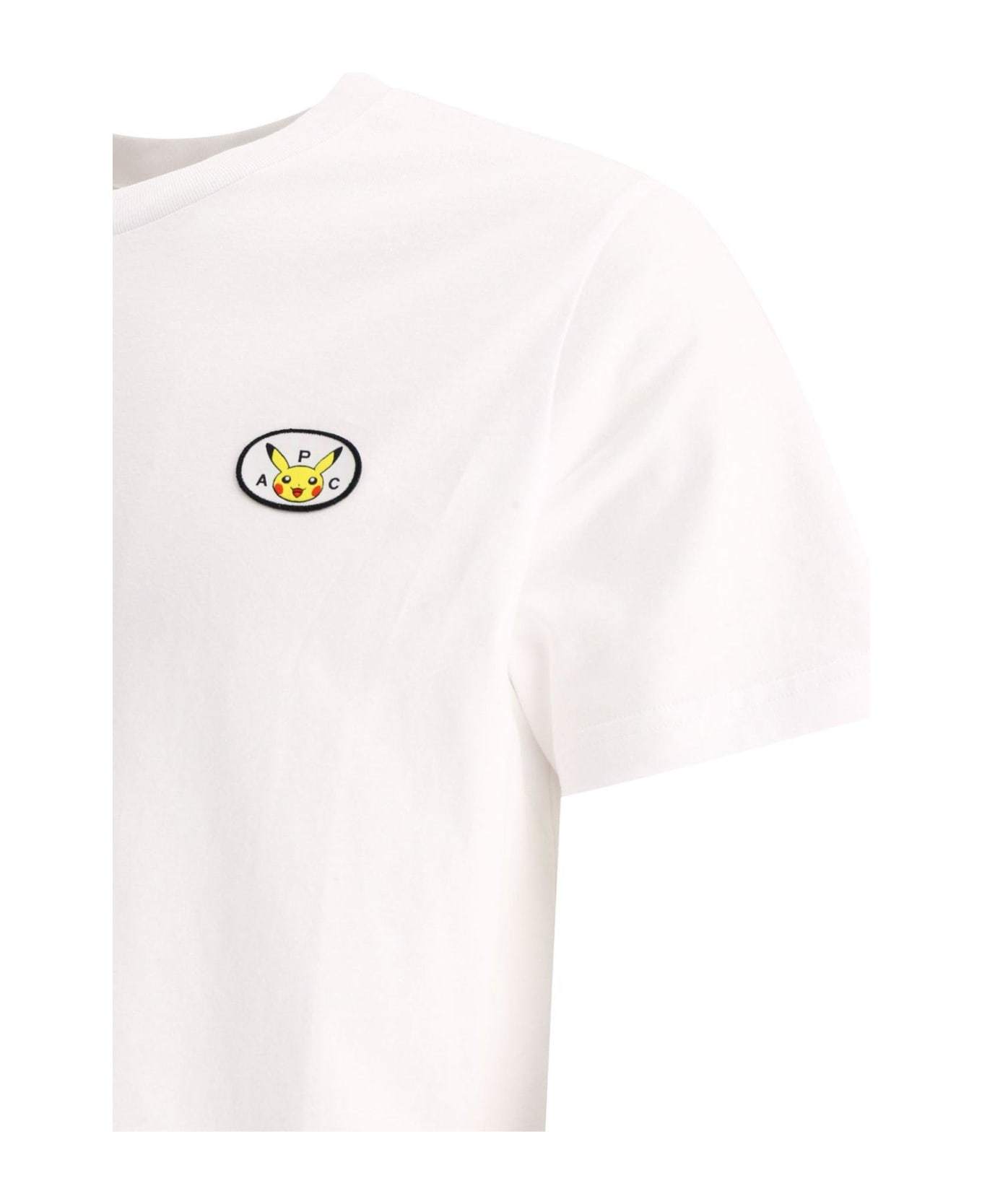 Apc X Pokémon Logo-print Cotton T-shirt In White