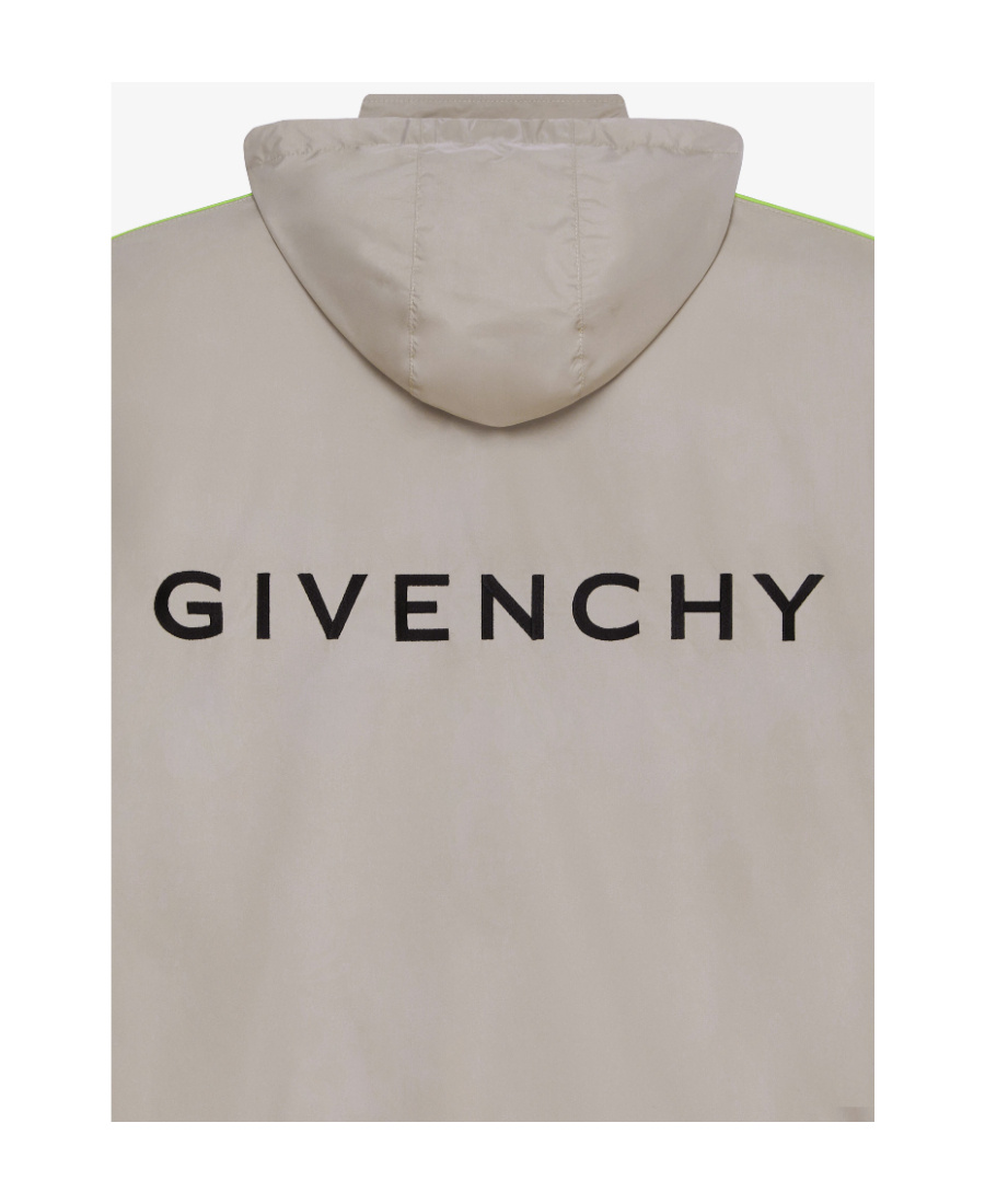 Givenchy Logo-print Hooded Jacket In Nude
