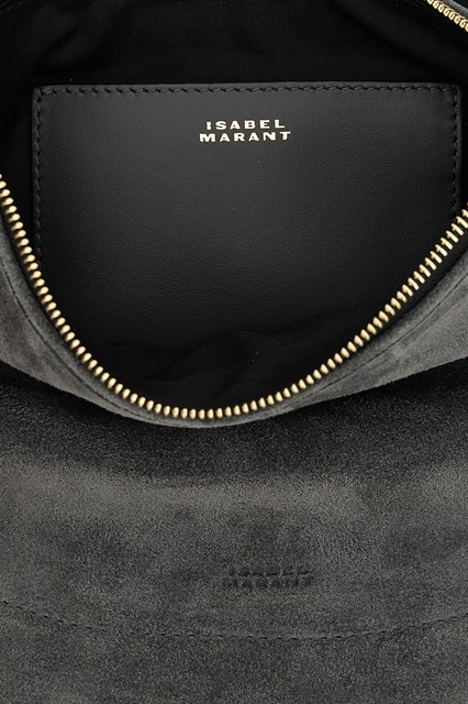 Isabel Marant Oskan Logo Stamped Crossbody Bag In Black