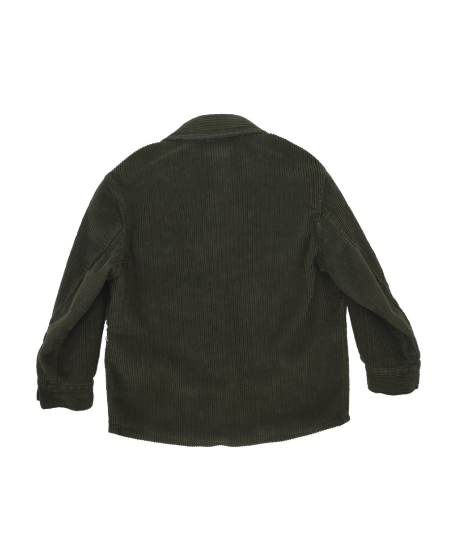 Aspesi Corduroy Button Shirt In Black