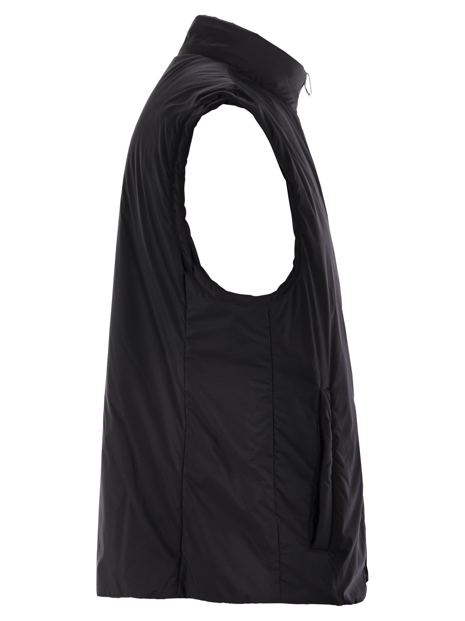 Herno High-collar Microfibre Gilet With Zip Closure