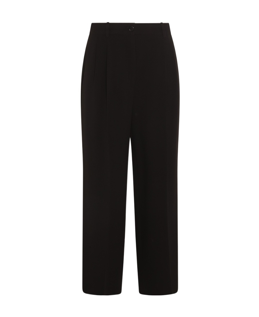 The Row Baguette Pleated Wide-leg Trousers In Black