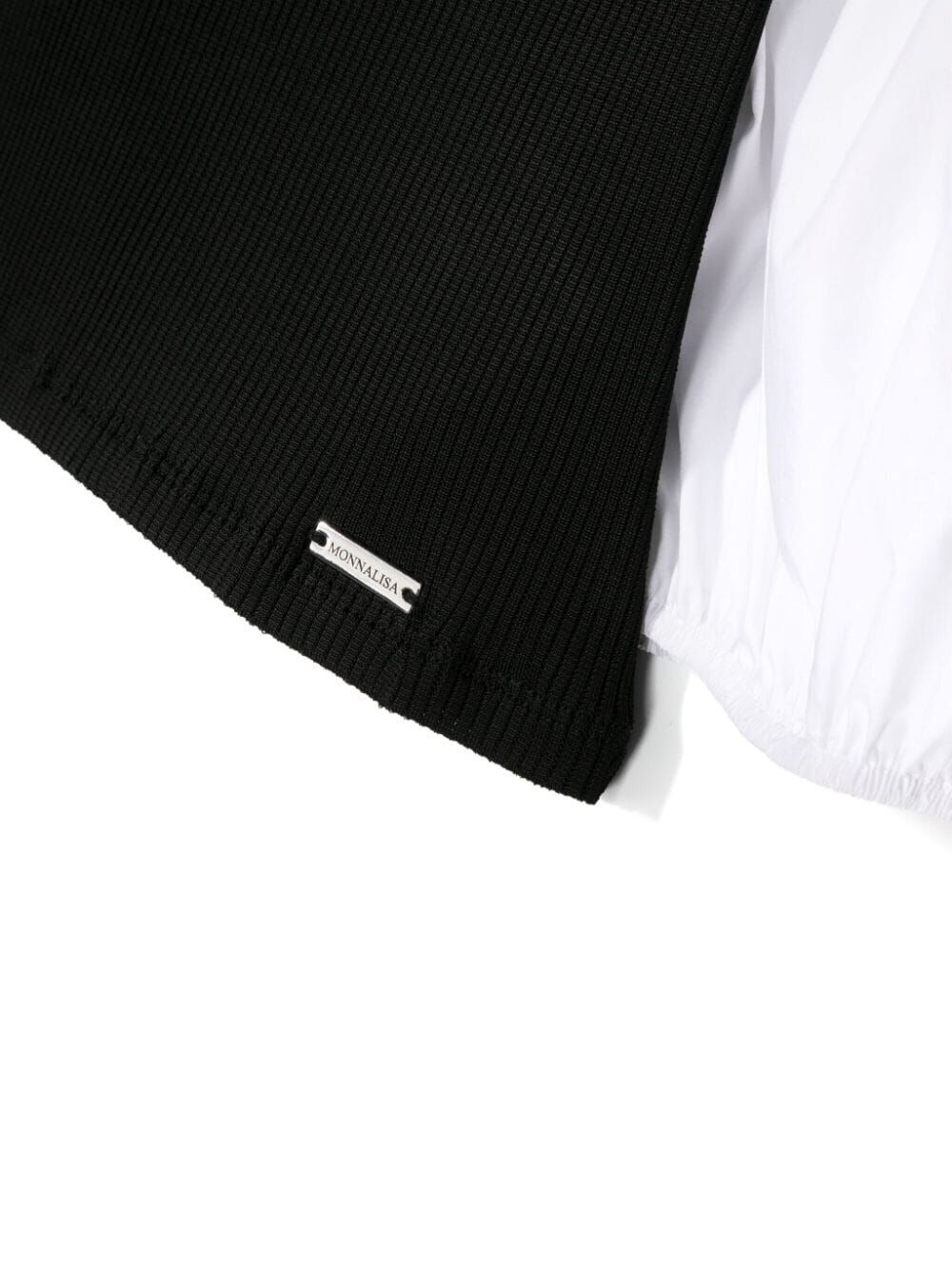 Monnalisa Two-tone Ruffle-detail Blouse In White