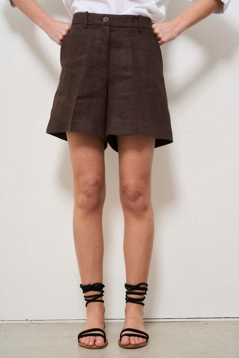 P.a.r.o.s.h Belt Loop Shorts In Brown