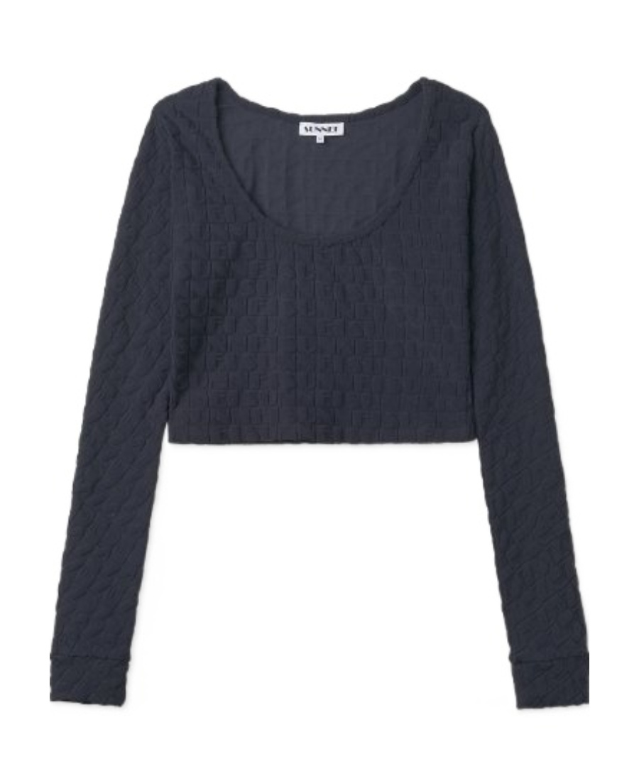 Sunnei Round-necked Logo Sweater In Black
