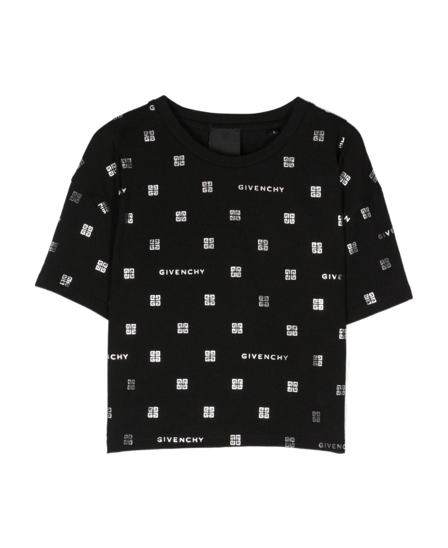 Givenchy 4g Logo Print T-shirt In Black